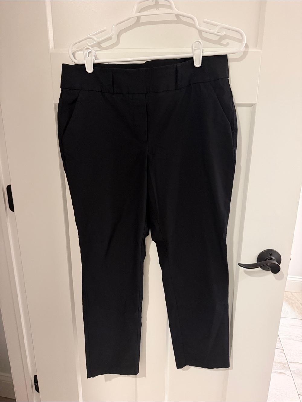 Simply Vera Vera Wang Black Pull-On Cropped Ankle Pants